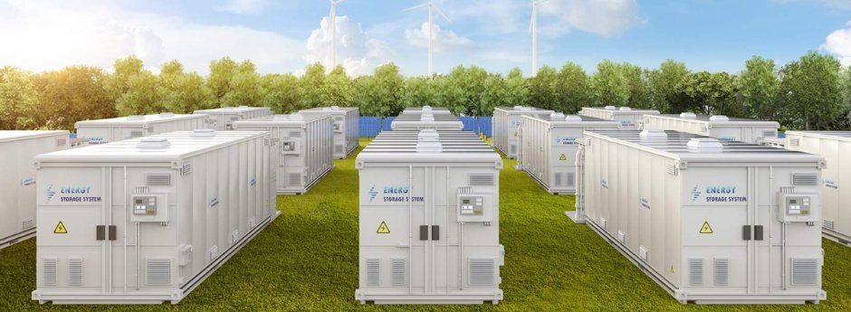 DX Energy battery energy storage system containers in a renewable energy park